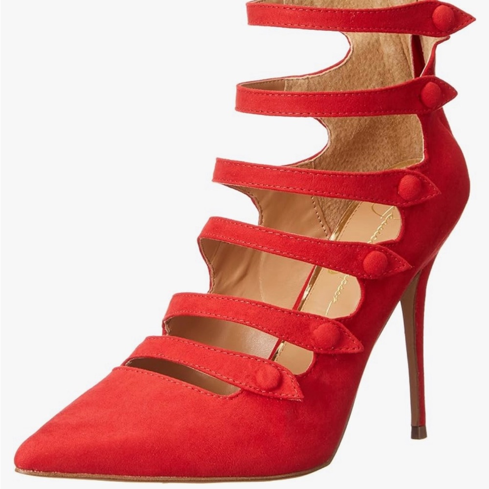 Jessica Simpson Winka red heel size 5